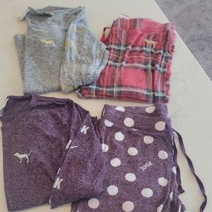 VS Pink Pajama Sets- Purple and Plaid
